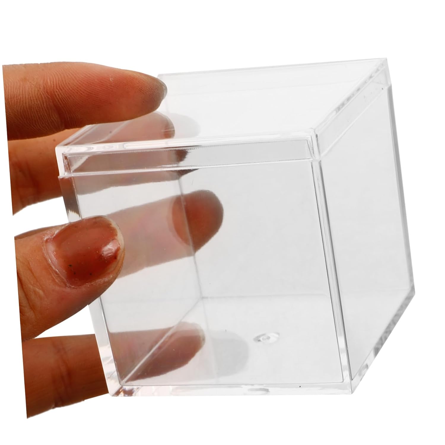 Mobestech 40pcs Cube Box Mineral Specimen Art Supply Storage Organizer Plastic Containers Lids