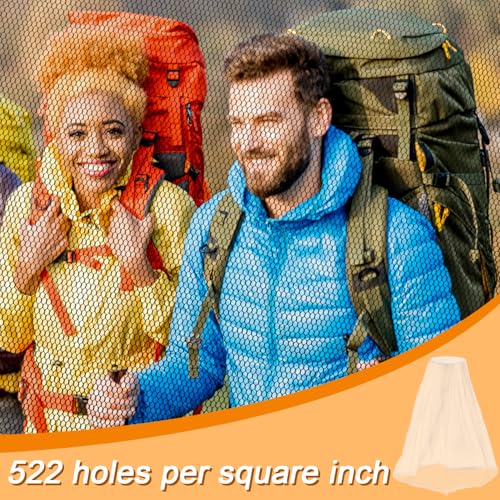 Anvin Mosquito Head Net Bug Hood para Pesca, Camping, Jardinería Sombrero Compatible Insect Shield Cubierta Transpirable de Malla para Cara contra Insectos y Mosquitos (3 Piezas, Diseño Mejorado de Una Sola Pieza, Blanco) miniatura 5