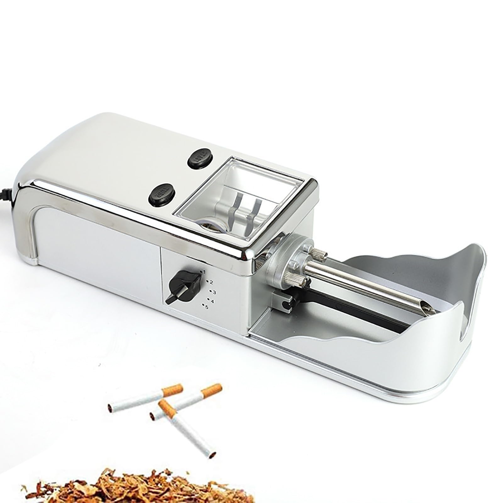 Rullo Per Tabacco Automatico, Arrotolatore Di Sigarette Elettrico Con Smerigliatrice Per Tabacco, Densità Del Tabacco Regolabile Su 5 Livelli, Compatibile Con Tubo Da 6,5 ​​mm/8 Mm, Per Padre