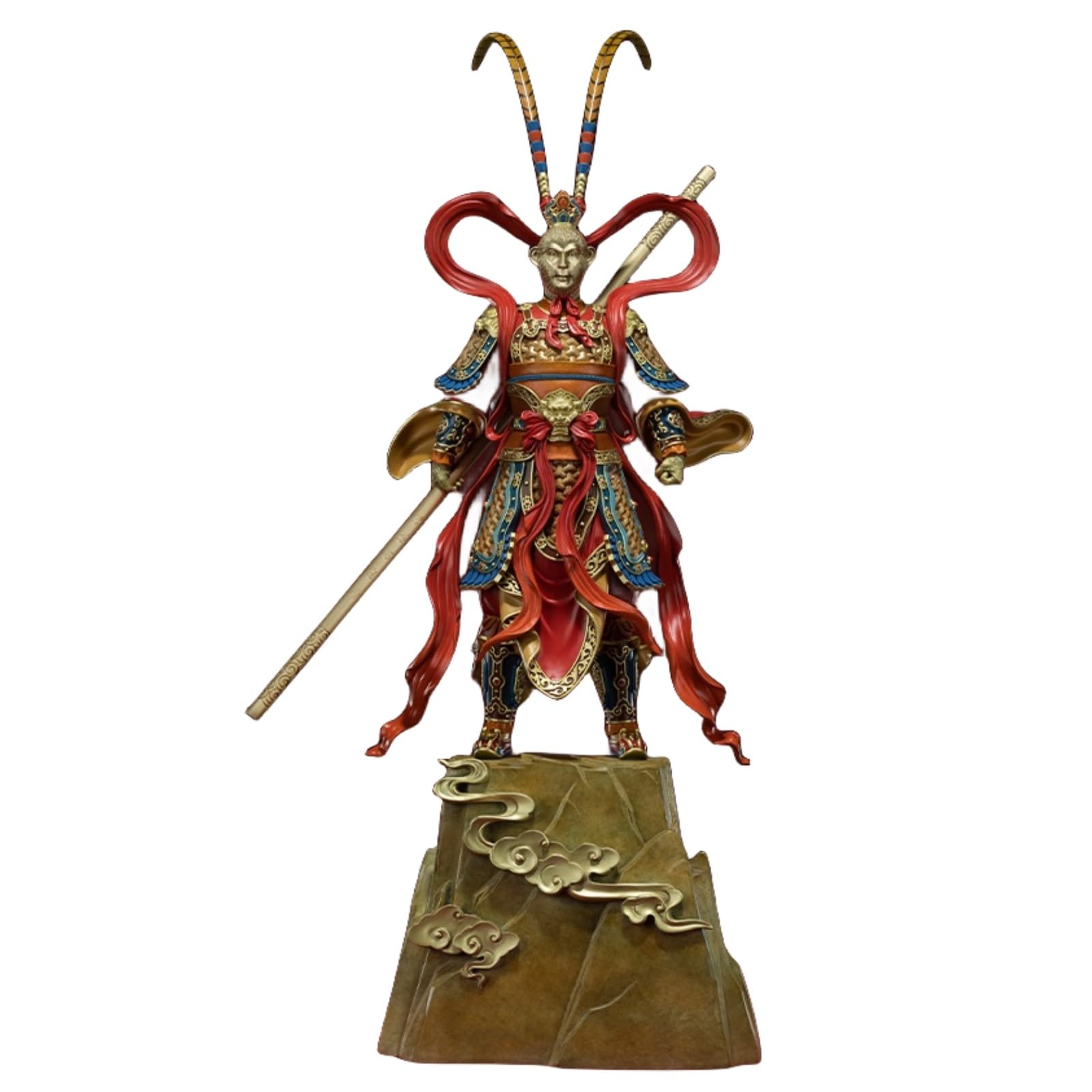 Amazon.co.jp: Qi Tian Da Sheng 孫悟空の彫刻、純銅素材の国民