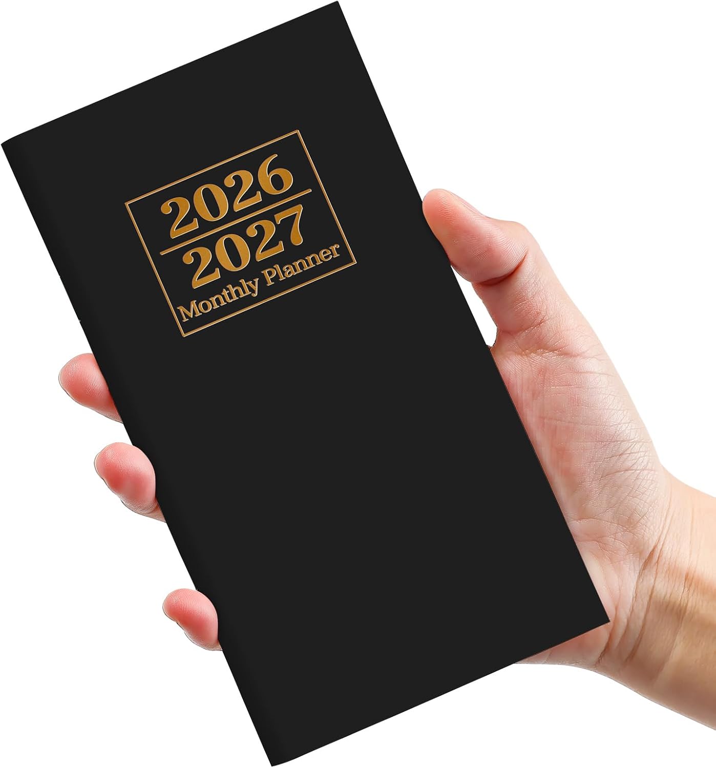 Pocket Calendar 2026-2027 for Purse, Two Year Monthly Planner Pocket Size, Jan 2026 to Dec 2027 Monthly Planner Small Size (6.5" x 3.5") - Black