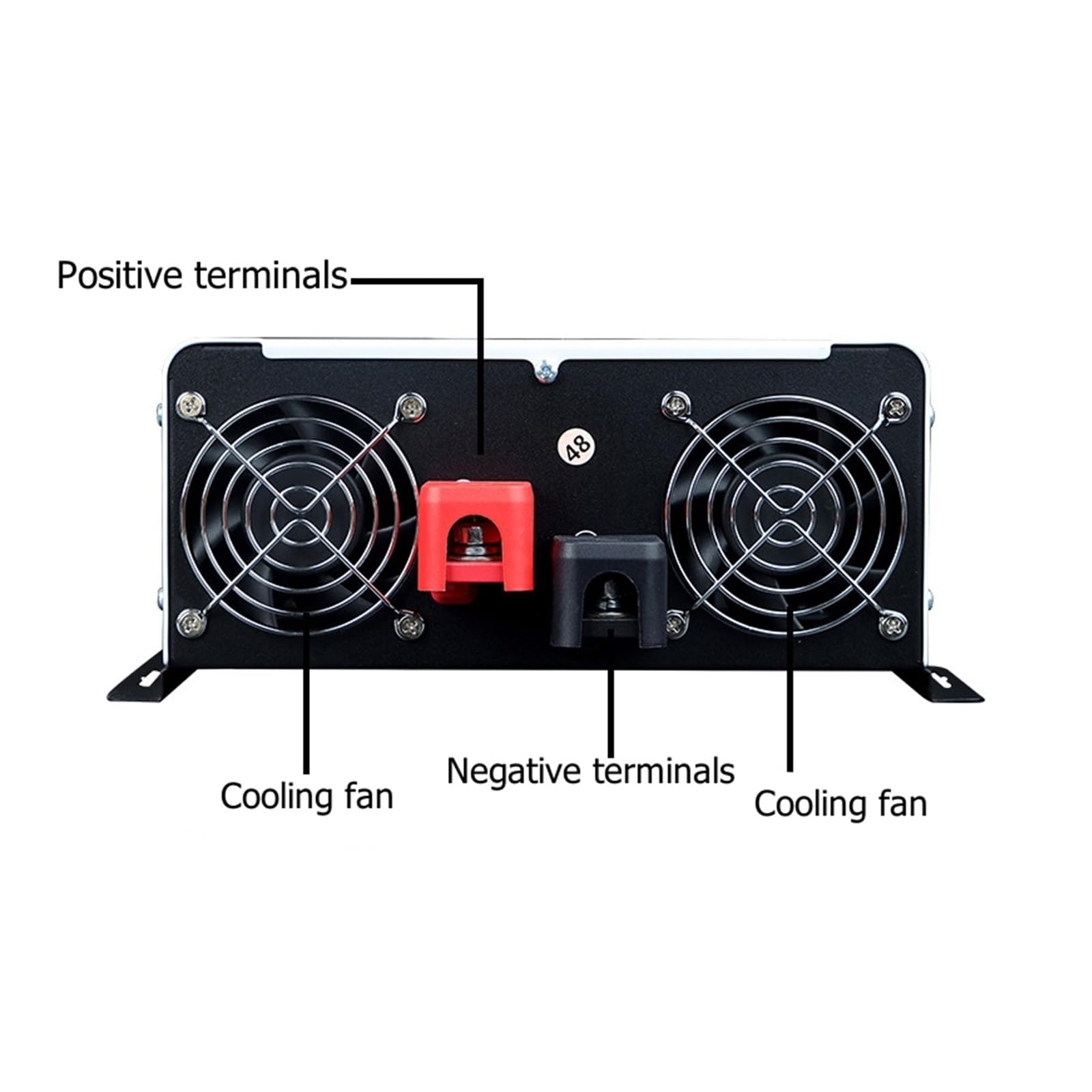 5KW Inverter A Onda Sinusoidale Pura 12V Banca di Potere Portatile Inverter Ibrido Solare 5000W DC 12V 24V 48V 60V 72V al Caricabatterie CA Efficiente più Sicuro(White 6000W,24V)