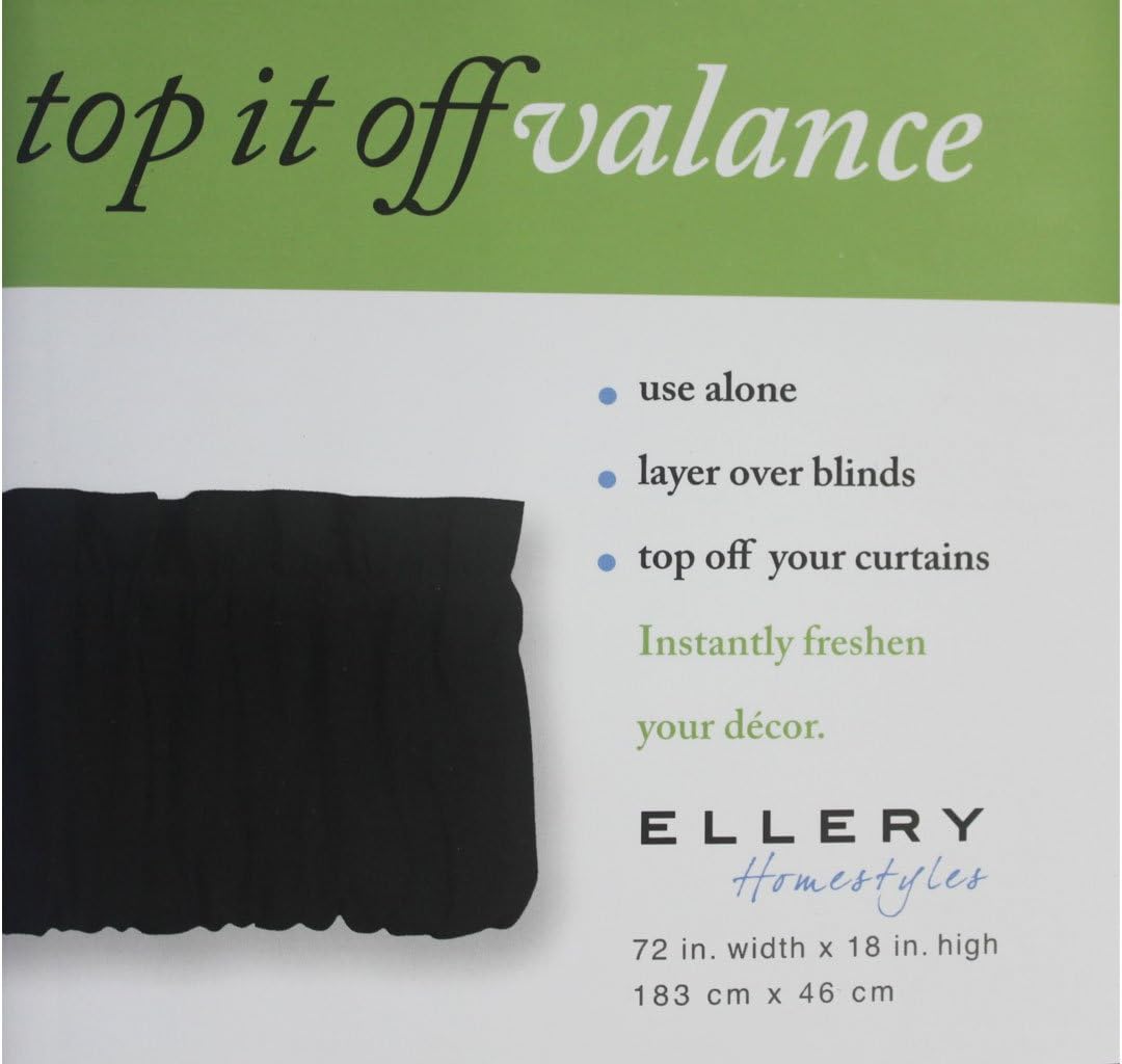 Ellery Homestyles Top It Off Valance - Texture Black