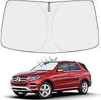 Vista 206 de Proadsy 2025 - Parasol para parabrisas actualizado con ajuste personalizado para Nissan Rogue 2014-2020, protector plegable de 4 capas