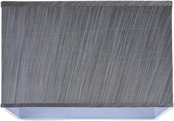 Aspen Creative 36003A, Transitional Rectangular Hardback Shaped Spider Construction Lamp Shade in Grey & Black, 8" + 16" wide (8" + 16") x (8" + 16") x 10"