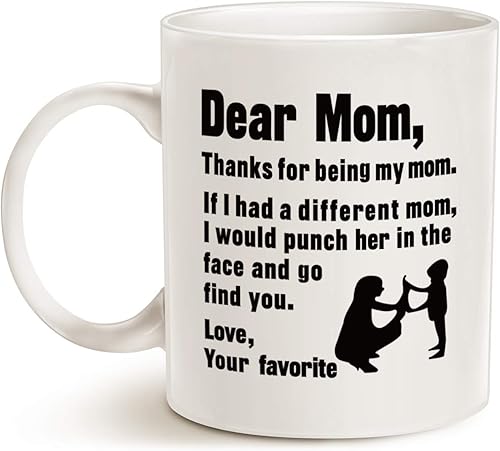 Miniatura 2 de MAUAG Taza de café divertida para el día de la madre para mamá, querida mamá, gracias por ser... amor, tus mejores regalos favoritos para mamá taza