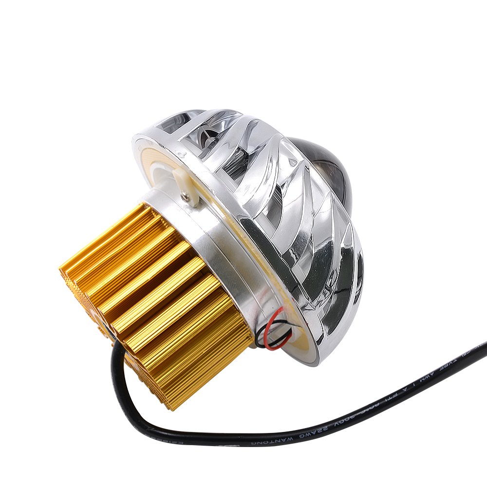30 W 8000 K Alto/Basso Fascio LED Faro Testa Lampada Angel Eyes Devil Eye Light con Doppia Lente Luce per Moto