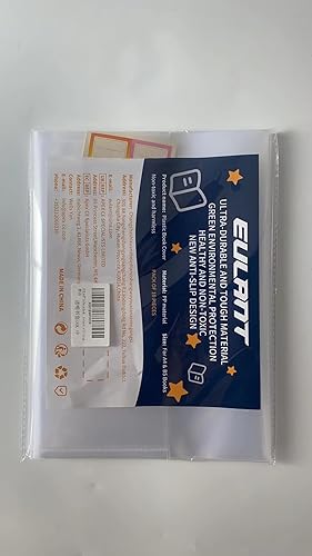 Miniatura 8 de EULANT 10 fundas de plástico transparente con cierre autoadhesivo ajustable, funda transparente para chaqueta, tamaño 16K para libros de 7.5 x 10.2
