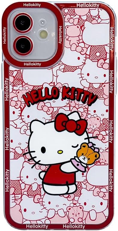 ArYako Bonita funda para iPhone 12, patrón de dibujos animados Kawaii con protección de TPU suave transparente para mujeres, niñas, adolescentes y