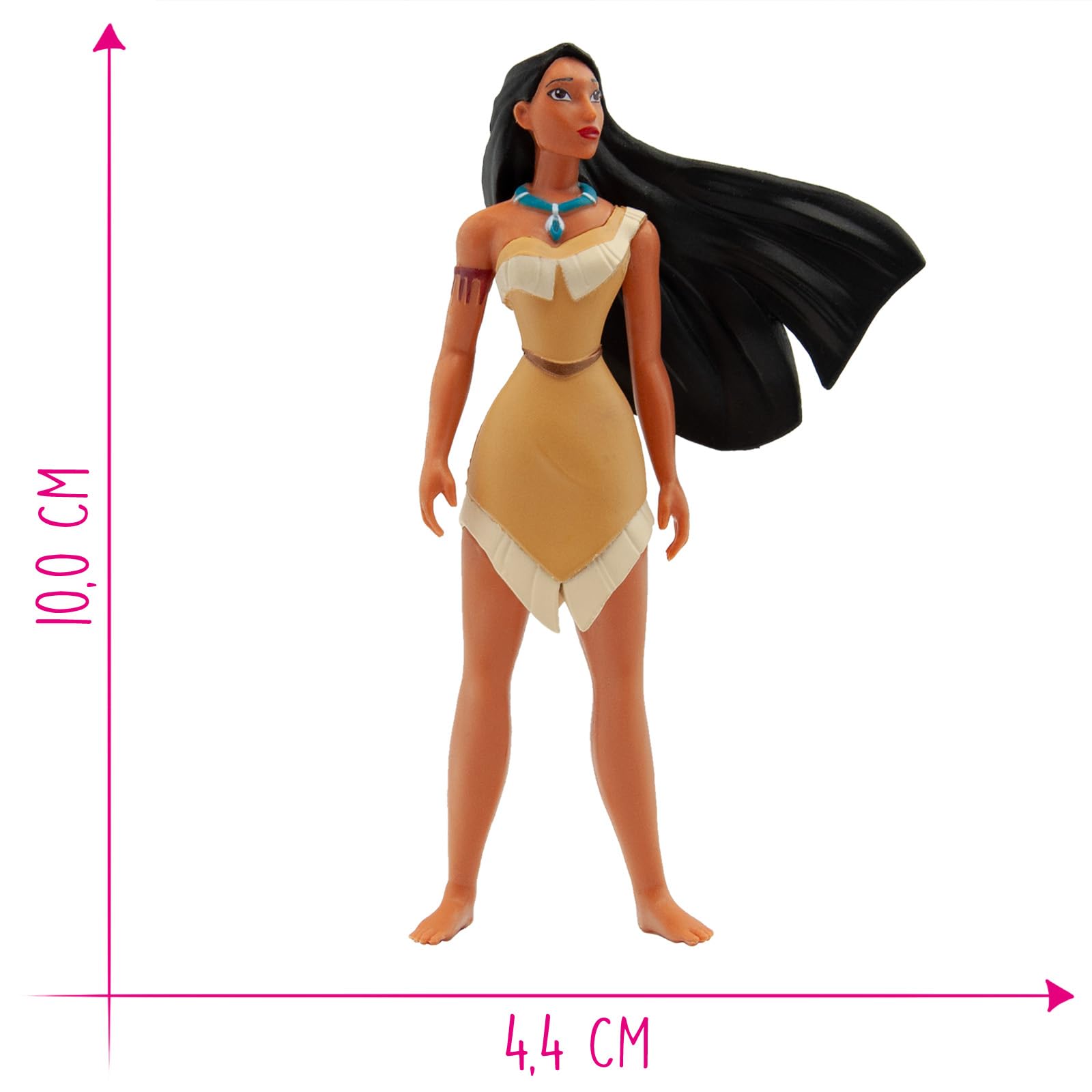 Bullyland 11355 - Figurka do zabawy Pocahontas od Walta Disneya Pocahontas, ok. 10 cm, wierne odwzorowanie szczegółów, idealna jako figurka na tort i drobny prezent dla dzieci od 3 roku życia