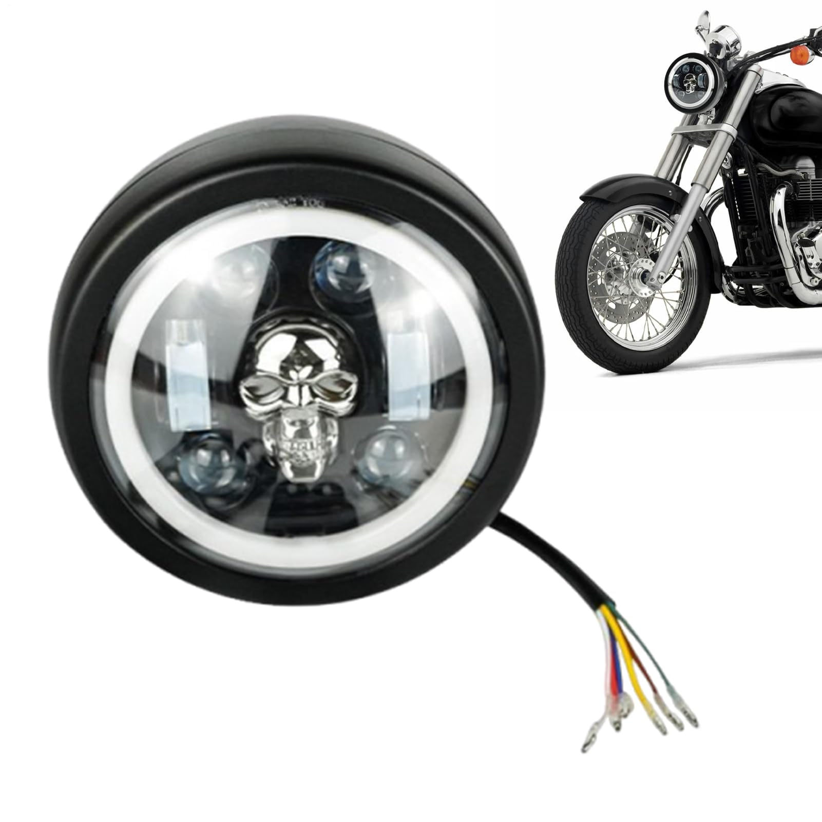 Reflektor LED do motocykli Kompatybilne części zamienne do reflektorów | Reflektor, dzięki czemu możesz bezpiecznie jeździć swoim motocyklem podczas podróży N