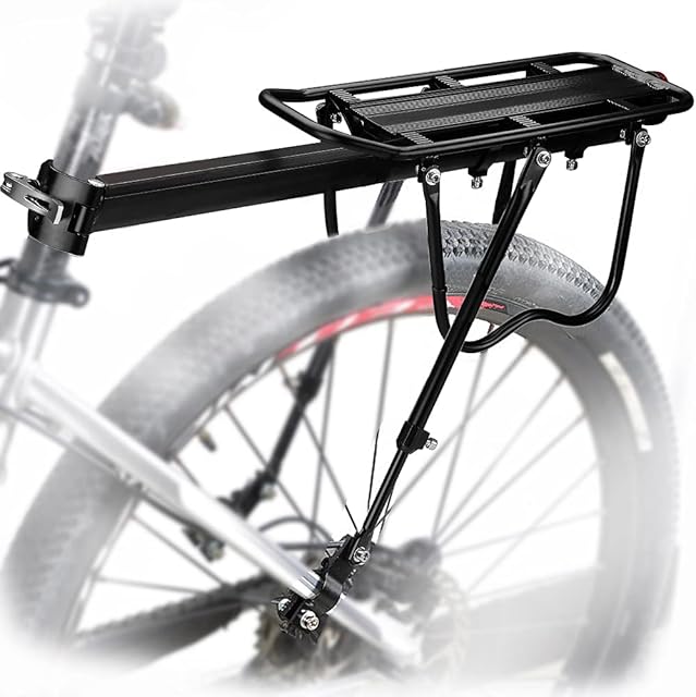 MAIKEHIGH Almost Universal Adjustable Carrier Rear Bicycle Pannier Rack Bicycle Accessories Equipment Stand Footstock Bike Carrier Racks with Reflector