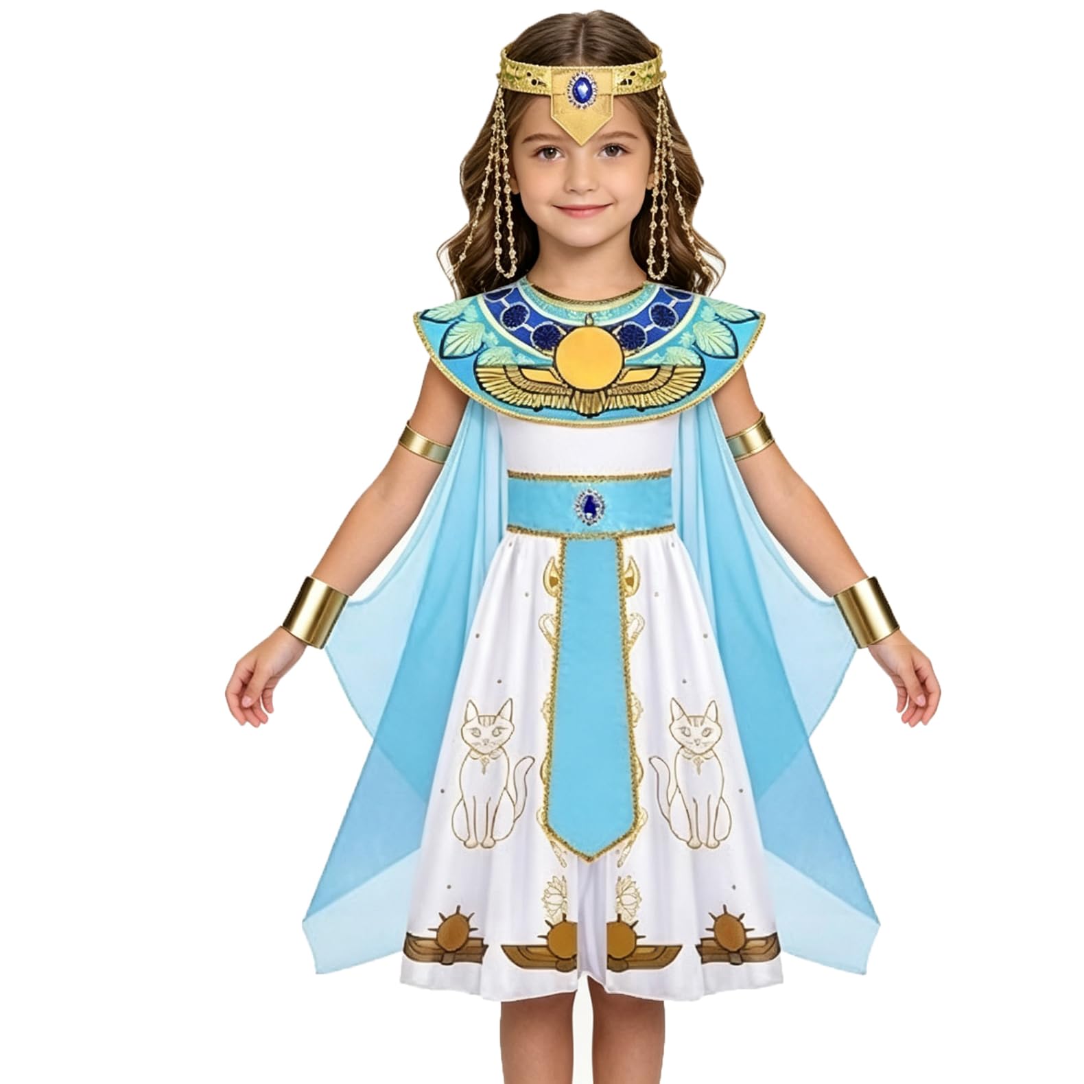 IDOTTA Roman Egyptian Costumes for Girls, Halloween Costumes Fancy Dress Outfit for Girls