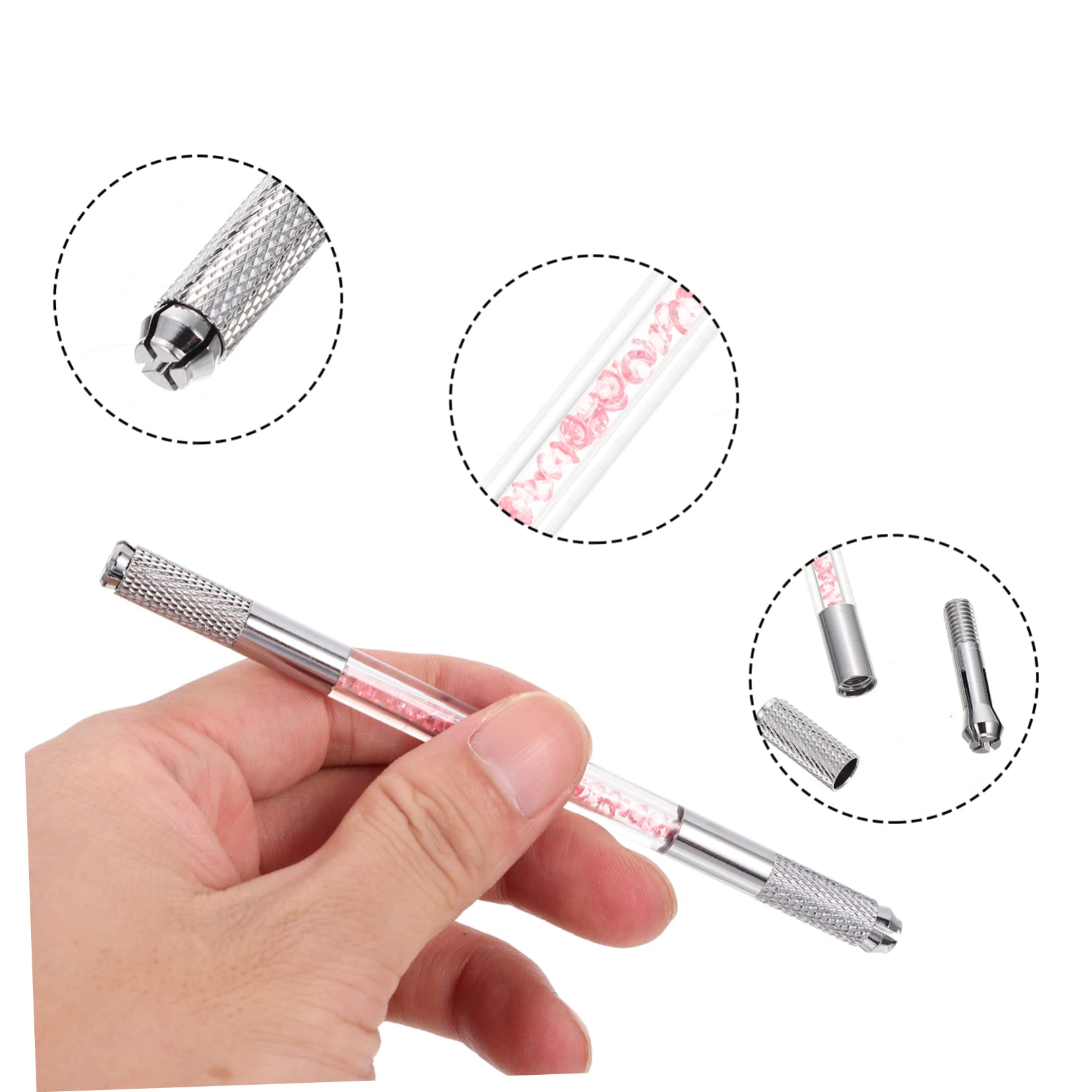 Mikinona Matita Sopracciglia Microblading Doppia Estremità 10 Pezzi in Abs Penna per Tatuaggi Sopracciglia Effetto Naturale Versatile e Funzionale