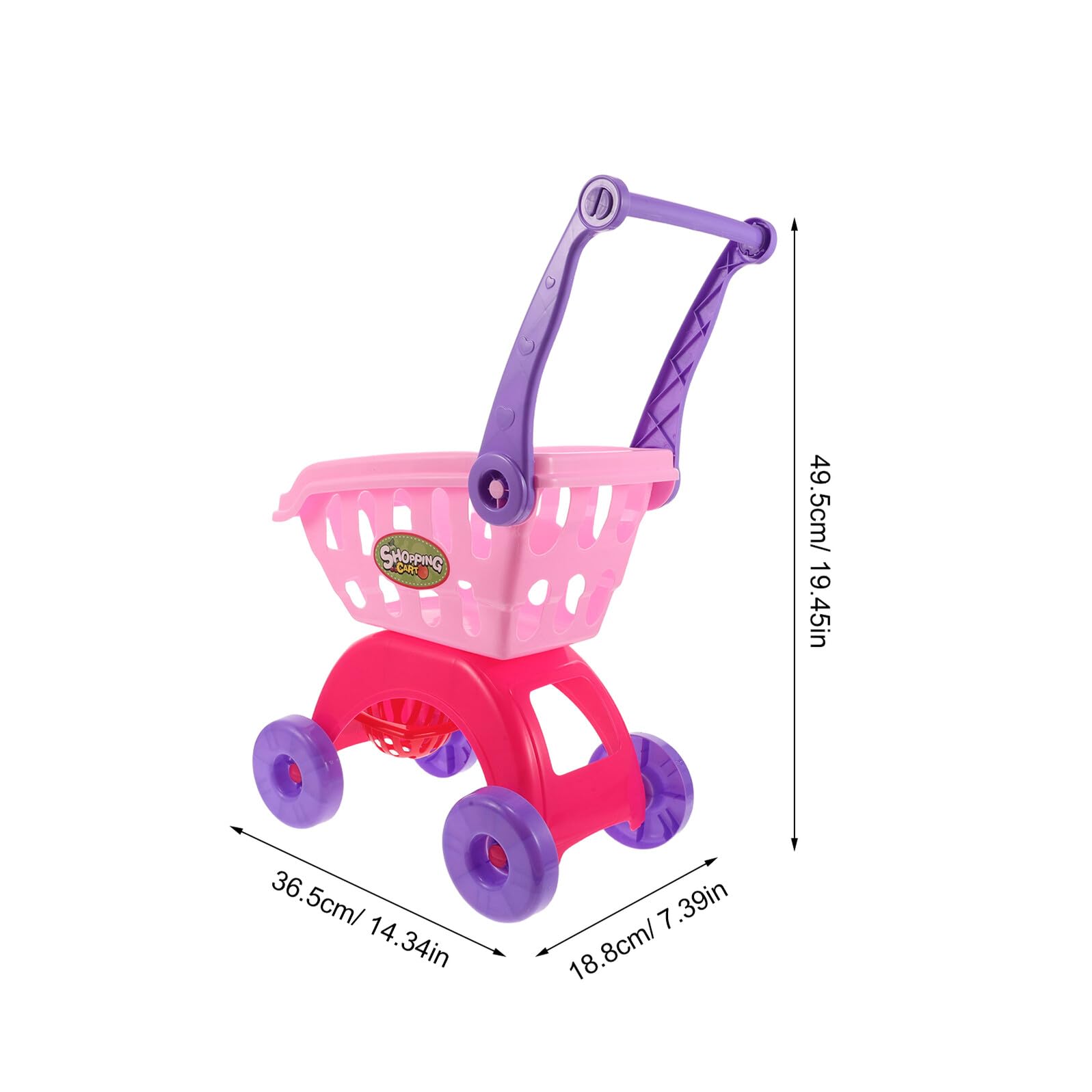 DECHOUS Mini Carrello della Spesa per Piccoli Giocattolo Supermercato Frutta Set da Gioco di Finzione per Interni ed Esterni Facile da Montare e Riporre Stimola L’Indipendenza e Gioco