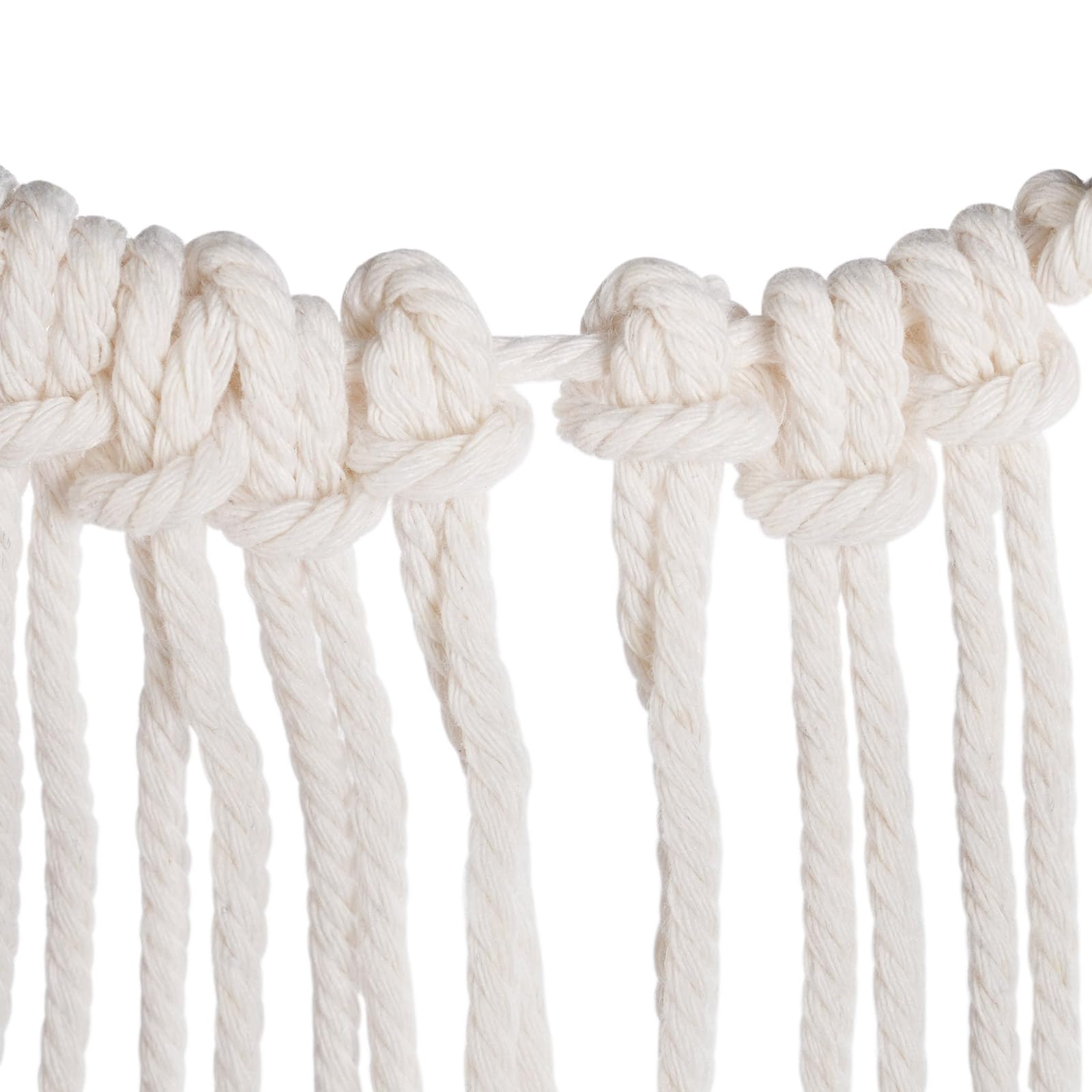 Rideau en macramé, 203 x 74 cm, rideau de porte bohème, rideau de fenêtre pour rideau décoratif et séparateur de pièce (beige)