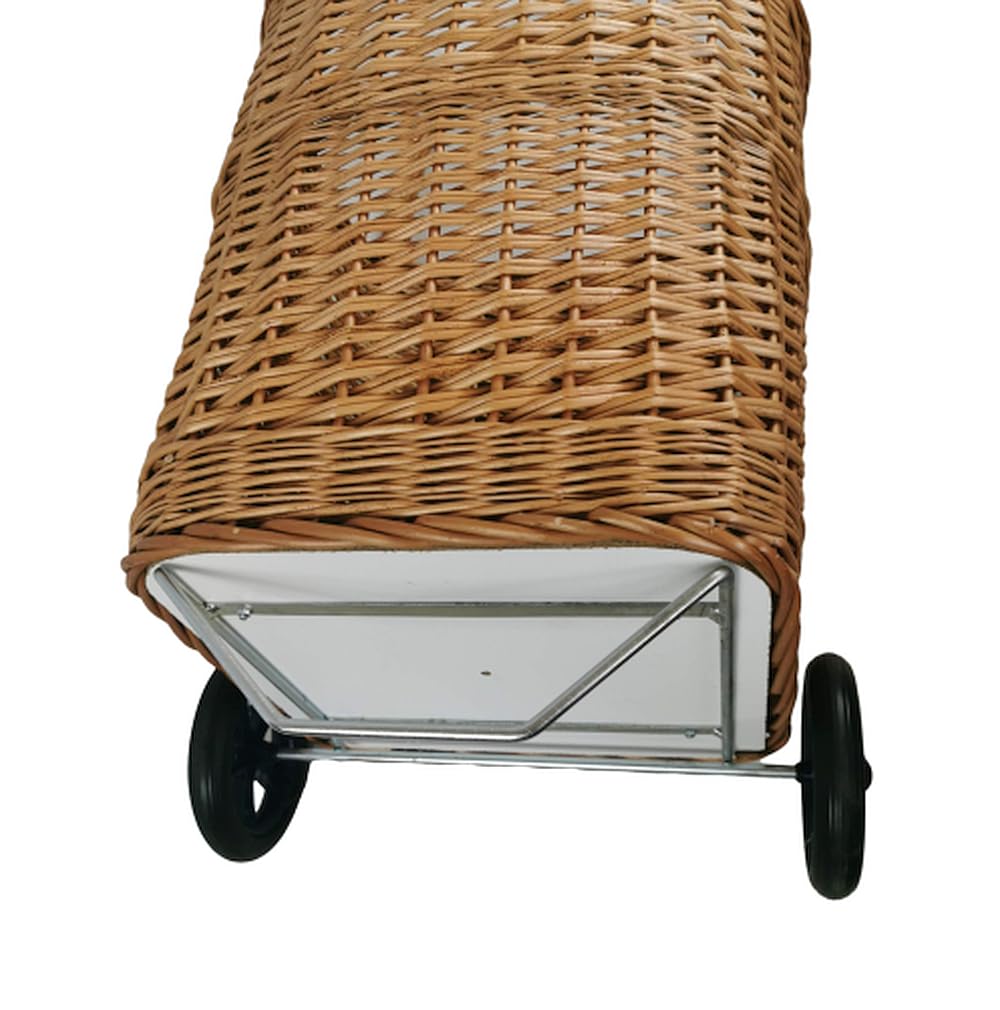 e-wicker24 Alles aus Weide RechteckigeKatzenhütte in Naturfarbe, Katzenkorb aus Weide, Korb für
