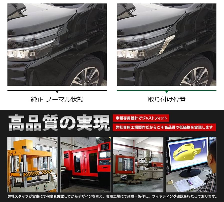 Amazon | BM ヴォクシー 80系 後期 ヘッドライトトリム ヘッド