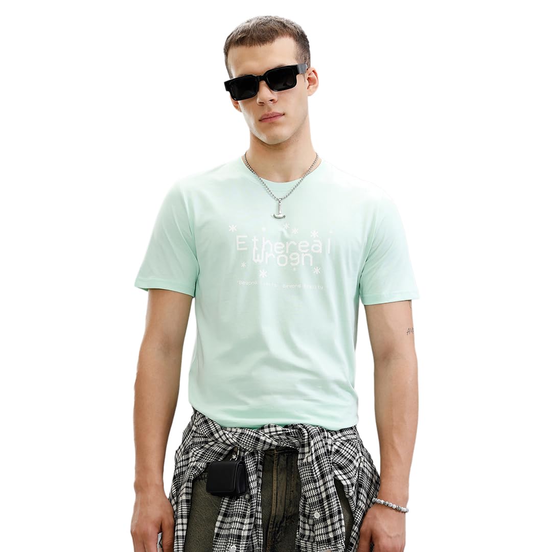 WROGN Men's 180 GSM Pure Cotton T-Shirt | Front Graphic Print | Slim Fit - Review, Price and Buying Guide