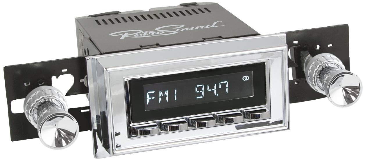 Retro Manufacturing Laguna Radio with Chrome Face, 09-74 Knobs, and Vintage Overlay LAC-M1-108-09-74-SCP