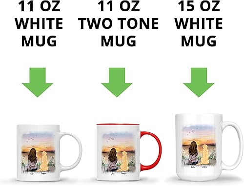 Miniatura 6 de Gossby Taza personalizada  Taza personalizada para perro, taza para mamá, taza para amantes de los perros, taza para mascotas, taza de café para