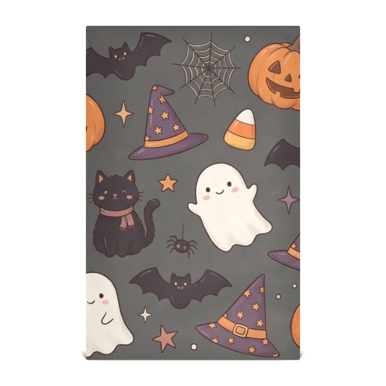Paños de cocina de calabazas ODAWA: juego de 6 trapos de 18x28 ideal para decorar en Halloween