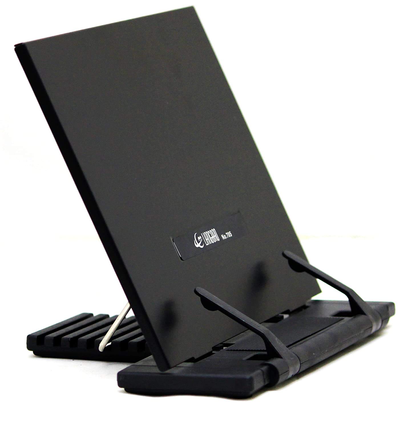 oddpod™ Portable & Folding Hands Free Metal Stand for Book Reading, Laptop, Tablets, Recipe Holder with Adjustable Angle for Office, School & Home 705 (Black) oddpod™ Portable & Folding Hands Free Metal Stand for Book Reading, Laptop, Tablets, Recipe Holder with Adjustable Angle for Office, School & Home 705 (Black)