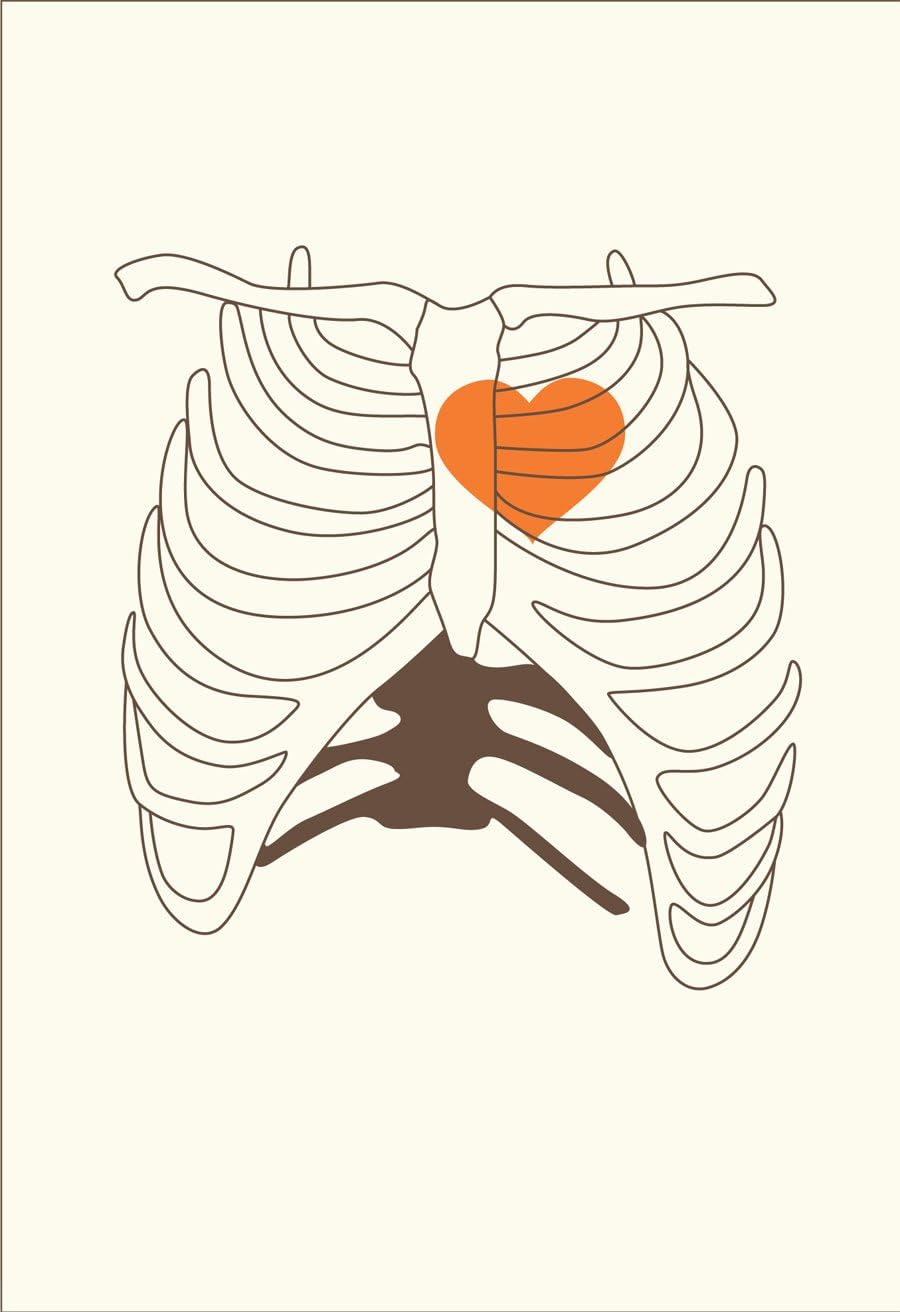 Ribs with Heart Love Card, 3.5 X 4.75 (1)
