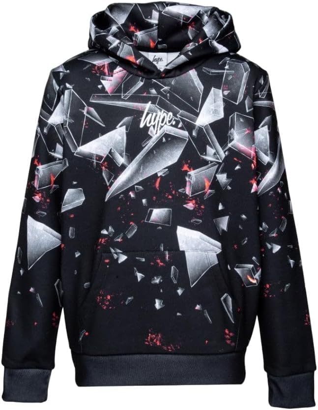 Sweat à capuche garçon vêtement enfant automne hiver rouge noir 5 ans