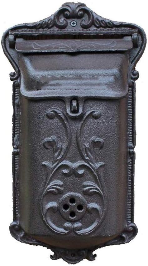 HBJWOV Cast Iron Crafts Retro Old Cast Iron Mailbox Mailbox Letter Box Wall Hanging Wall Hanging Garden Decorations