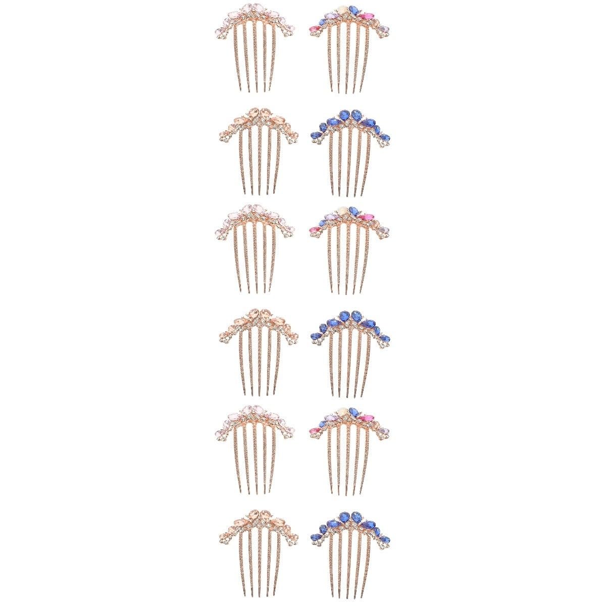 Healeved 12pièces Peigne à Cheveux Strass Accessoires Décoratifs Pour Femmes Peignes à Insérer Élégants Pour Occasions Spéciales Quotidien