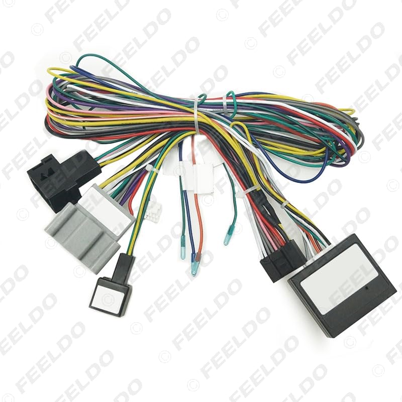Car for Audio Radio DVD Android 16PIN Power Cable Adapter with Canbus Box for Ford Fiesta(09-11) Power Wiring Harness #HQ6471 - (Color Name: Black)