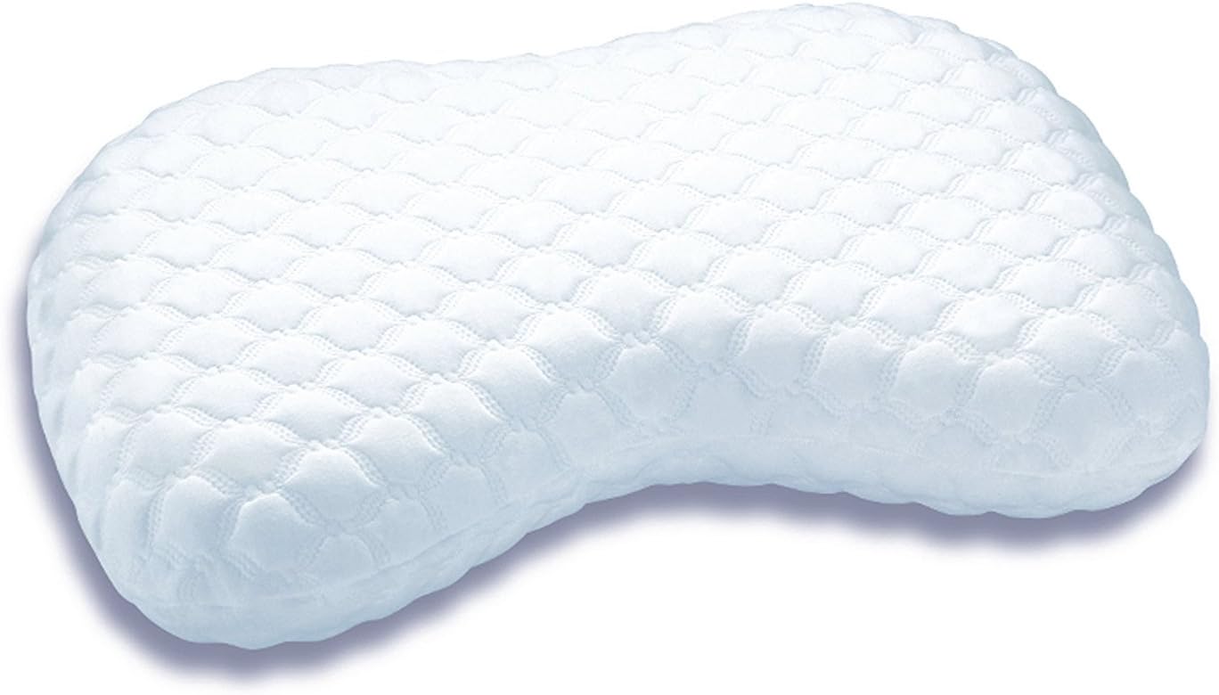 Sleep Innovations Versacurve Curved Memory Foam Pillow, Standard Size, Therapeutic for Neck and Shoulder, Side, Stomach, and Back Sleepers, Medium Support