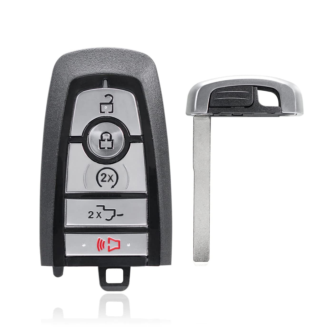 BestKeysSmart Key Remote Keyless Entry Fob Fit for Ford - Compatible with 2017-2020 F-250 F-350 F-450 F-550- 5 Buttons Remote Control - Fob for FCC ID:M3N-A2C93142600, P/N: 164-R8166 (1)