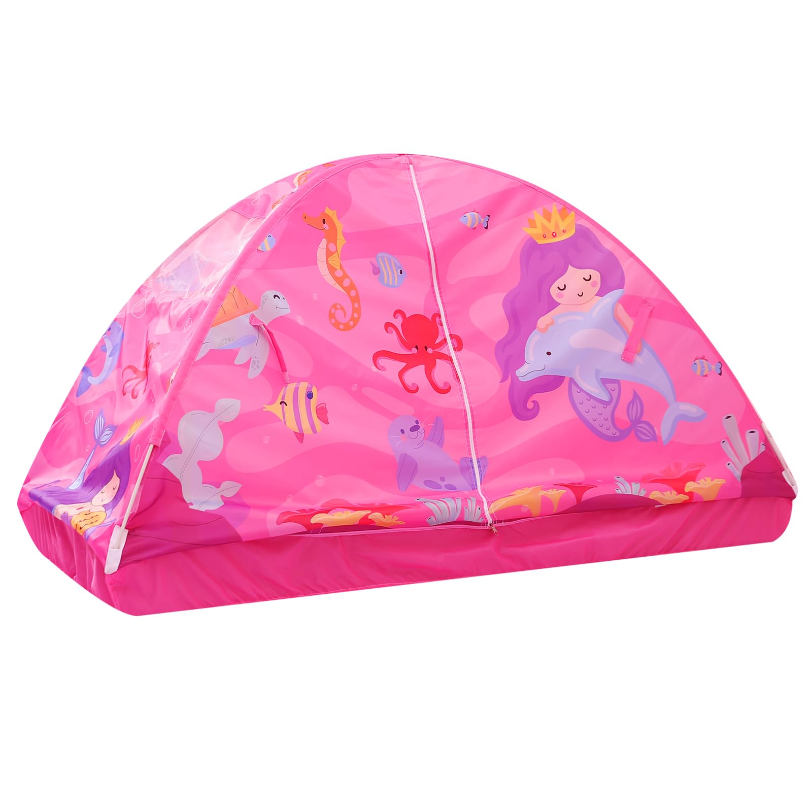 Kid Bed Tent -Twin Play Tent Baby Toddlers Dream Playhouse for Bedroom Decor Indoor Games Twin Size Bed Canopy by CRAWLBO