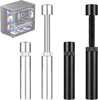 2 Piezas Soporte Gpu Soporte Tarjeta Gráfica Gpu Holder Base Magnética Antideslizante Estructura de Aluminio Resistente Altura Ajustable Instalación Sin Herramientas Negro+plata(7.2 Cm-12 Cm)