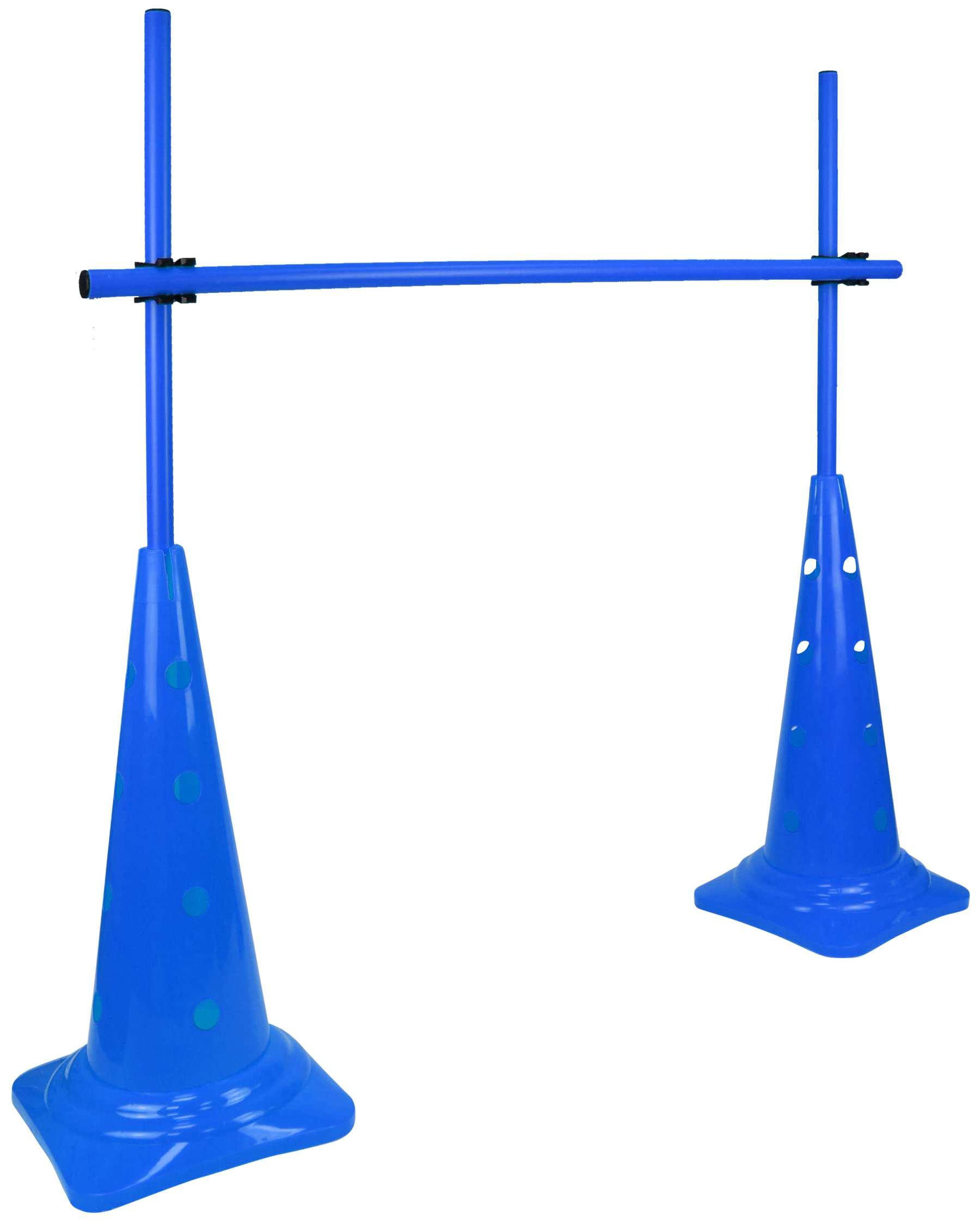SPORTKEL24 Kombi-Kegel 50-Hürdenset – Stangen 100 cm – Training der Sprungkraft & Koordination – Pylonen-Hürde – Agility-Hürde für Fußball, Leichtathletik & Hundesport