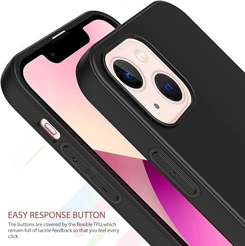 Miniatura 7 de Puxicu Funda para iPhone 13, diseño delgado de TPU suave mate funda protectora para iPhone 13, negro