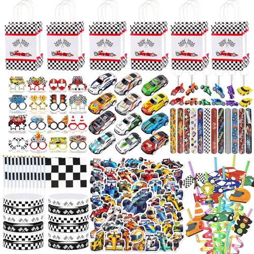 VGRANHMAZ Racing Car Temporary Tattoos For Kids - Race Car Party Favors Birthday Decorations Supplies Gift Idea For Kids Teens Craft School Prizes - 58 Patterns