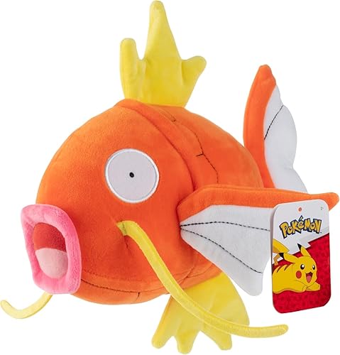 Pokémon 8" Magikarp Plush - Officially Licensed - Generation 1 Figure - Authentic Soft Stuffed Animal Fish Toy - Holiday Christmas Stocking Stuffer Gift for Kids, Boys, Girls - 2+