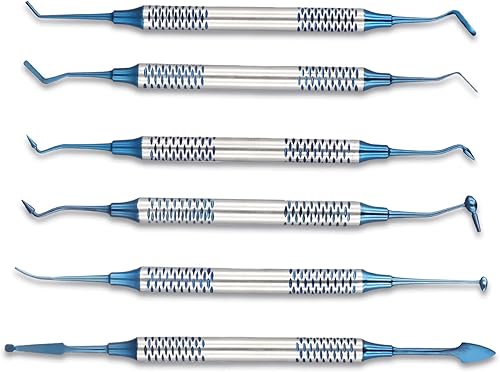Miniatura 2 de Espátulas de llenado dental, 6 herramientas dentales de doble extremo para colocación compuesta, relleno de resina compuesta, herramientas