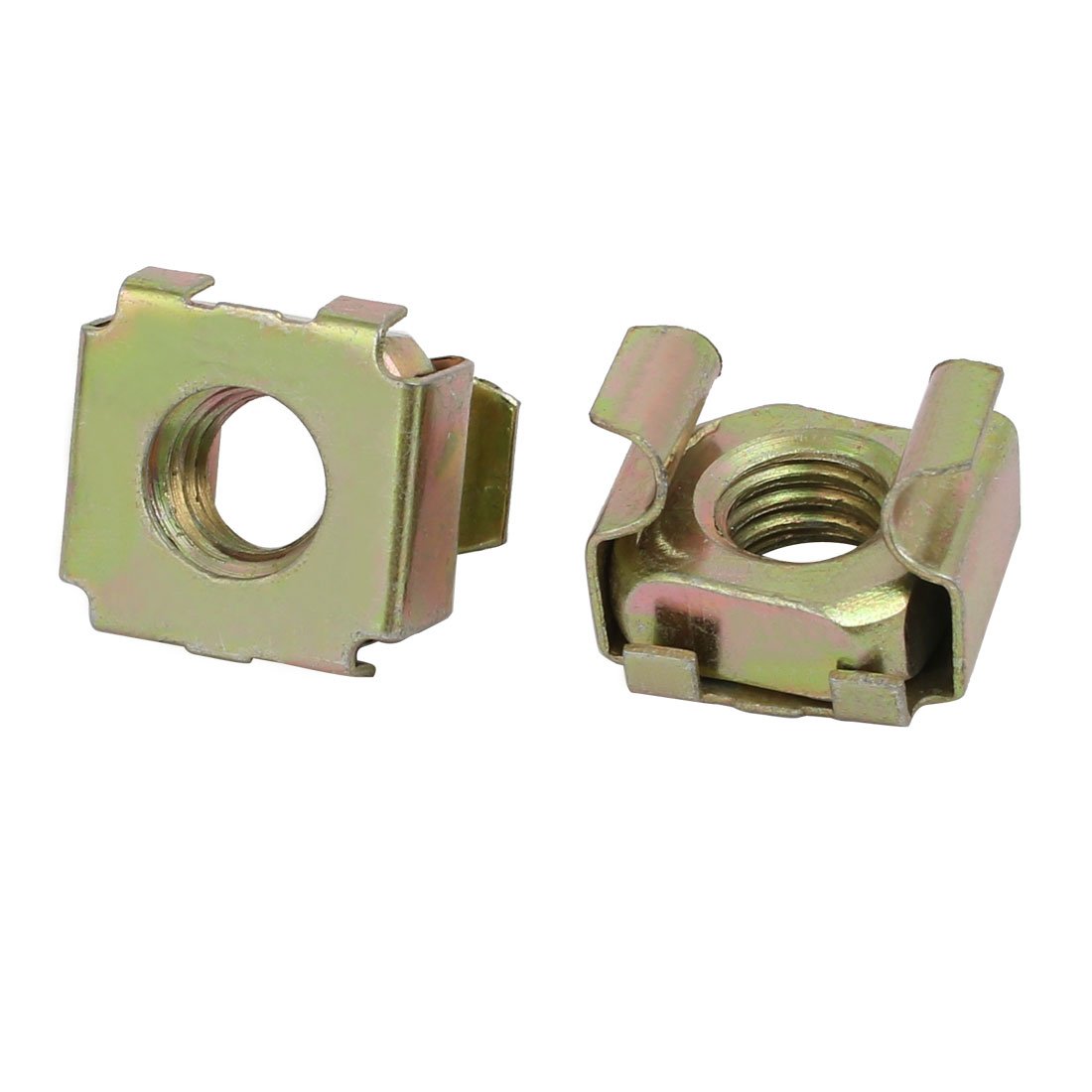 20-Piece M8 Carbon Steel Cage Nuts - Brass Tone Server Rack Mounting - View #14