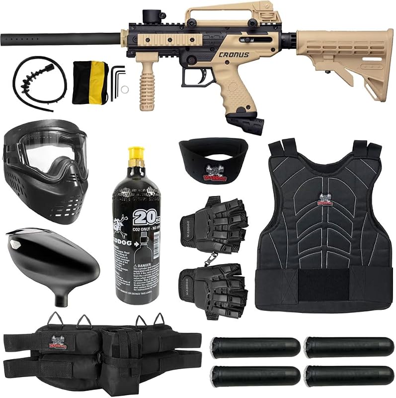 Paquete inicial de marcador de pistola de paintball protector táctico Maddog Tippmann Cronus