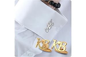 Personalized Cufflinks for Men - Custom Engraved Initial Cufflinks