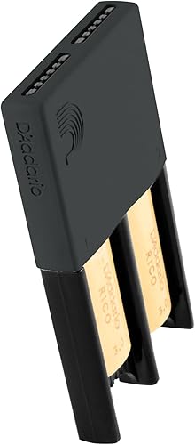 Vista 4 de D'Addario Woodwinds D'Addario - Protector de caña para saxofón tenor/barítono y clarinete bajo, azul DRGRD4TBBL