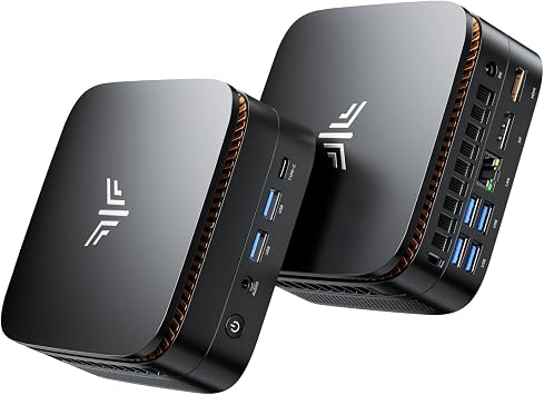 NiPoGi Mini PC, Ryzen 4300U, 2026 Model, Faster than 3500U, Mini PC, Up to 3.70 GHz, 4C/4T, 16GB + 512GB, 4TB Expandable, Mini PC, Windows 11 Pro, PC Full Function, Type-C / DP 1.4b, HDMI 2.0, 4K, 3 Screen Output, USB3.2 x 6, Small pc power saving high speed Heat Dissipation Quiet LAN Port/Wi-Fi/BT4.2 Small PC