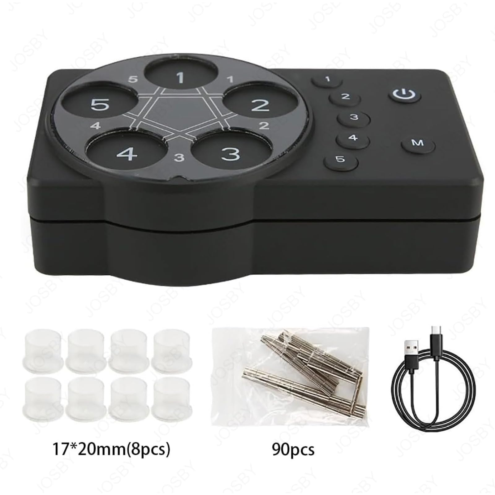 Agitatore Automatico Inchiostro, Agitatore Magnetico velocità Regolabile con 90Aste Magnetiche, 8Tazze Singole, Dimensioni: 17x20MM/5 Posizioni Agitazione/velocità Regolabile, per Miscelazione