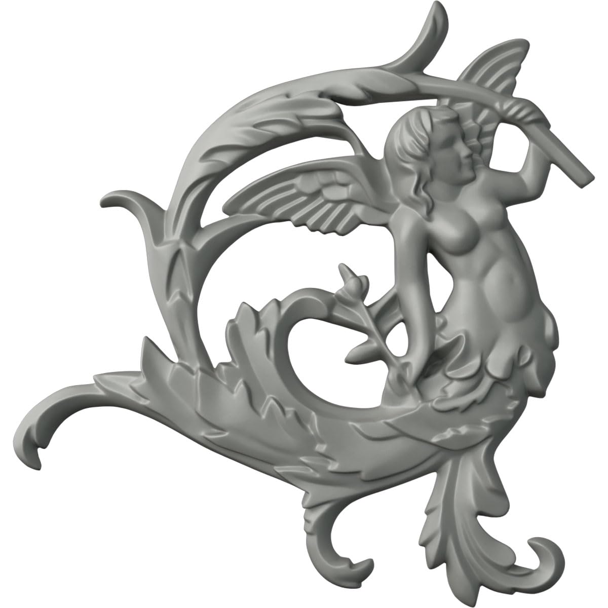 Ekena Millwork8 1/4"W x 8 5/8"H x 7/8"P Angel Leaf Onlay, Left