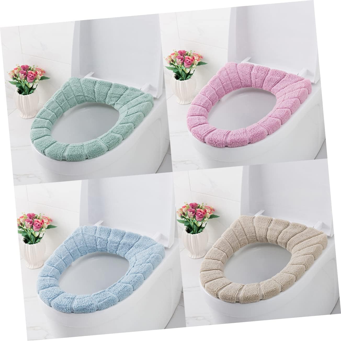 Warm Non- Thick Toilet Seat Cushion Cover Stretchable Toilet Seat Pads Soft Material for Home Use