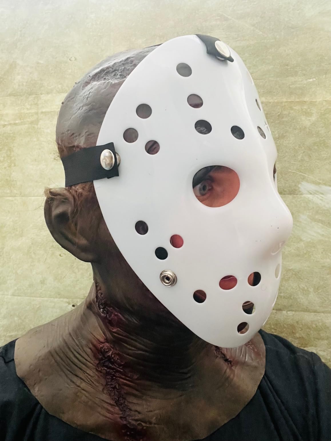 Rubber Johnnies Rotting Bloody Hood MASK, Full Head, vs Jason, Part VII 7 Halloween,Horror MASKS, Adult - Image 2
